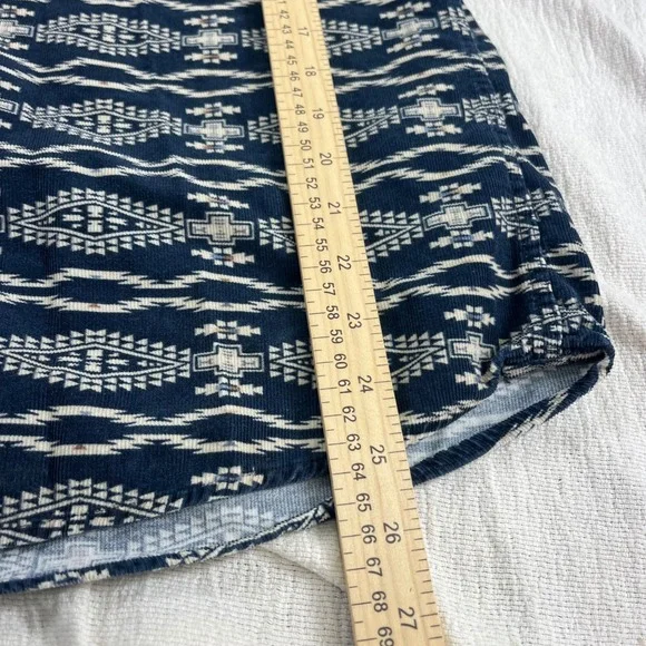 H&M L.O.G.G. Regular Fit Corduroy Aztec Tribal‎ Button Down Shirt Mens M - Picture 7 of 12